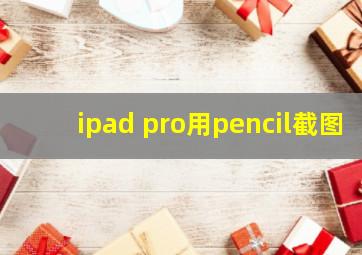 ipad pro用pencil截图